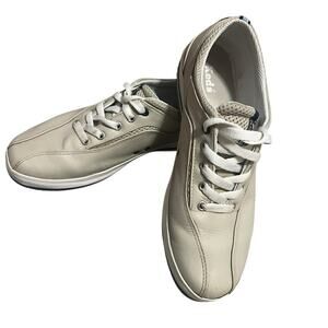 Keds Sneakers Walking Shoes Leather Oxford Tan Lace Up Womens Size 9 Beige Taupe